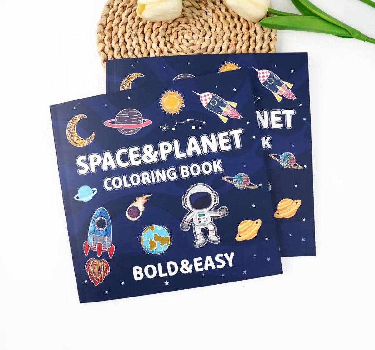 Cozy Coloring Book – Space & Planet – Ruimte & Planeten Kleurboek voor Volwassenen & Kinderen | Cosmic Coloring Book vol Astronauten, Sterren & Raketten | Ontspannend & Creatief Cadeau